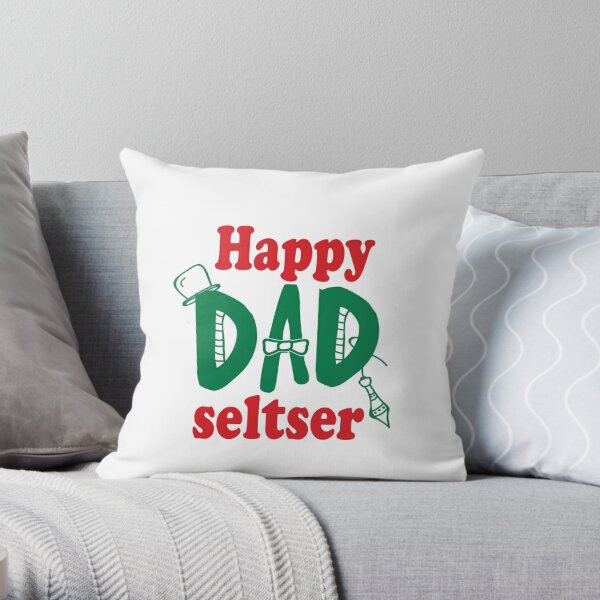 Happy Dad Seltzer Throw Pillow RB1810 product Offical nelkboys Merch